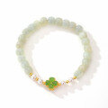 wholesale S925 Sterling Silver Yahee Clover Hetian Jade Bracelet for Women, New Chinese Style Small and Fresh Cultured Freshwater Pearl Bracelet-0-4