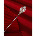 wholesale 999 Sterling Silver Hairpin, Ancient Style Hanfu Hair Stick, Versatile Simple Updo Hair Accessory, Leaf-shaped Silver Hairpin-0-1