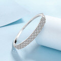 wholesale S925 Sterling Silver Moissanite Bracelet for Girlfriend's Best Friend, High-Quality Starry Sky Bangle, Ready Stock Wholesale-0-1