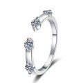 wholesale Sterling Silver Cross-Border Foreign Trade Three-Stone Stackable Ring 3-Carat Marquise Cut High-End Moissanite Jewelry-0-2