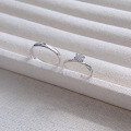 wholesale Sterling Silver New Qianqian Knot Couple Rings, Fashionable and Minimalist Adjustable Open-Ended Knot Matching Pair for Men and Women-0-5