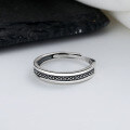 wholesale S925 Sterling Silver Retro Geometric Thai Silver Ring, Minimalist Hip-Hop Punk Style Fashion Trend Index Finger Ring-0-0