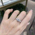 S925 Silver 18k Gold Plated 1ct Moissanite French Engagement Ring-0-2