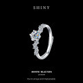 925 Sterling Silver Moissanite Ring Japanese High-Value Design-0-4