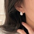 wholesale S925 Sterling Silver Teardrop Frosted Earrings Women's Light Luxury Fashion Design Ear Studs Trendy-0-2