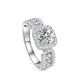 wholesale S925 Metal Moissanite Lace Princess Cut Wide Band Ring Proposal Diamond Ring Birthday Gift for Girlfriend-0-5