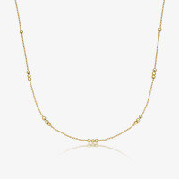 wholesale 925 Sterling Silver Plain Chain Necklace Bean Bead Choker Ins Light Luxury High-End Cross-Border European and American Jewelry Women-Silver-Bracelet 925 Silver