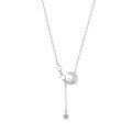 wholesale 999 Sterling Silver Freshwater Pearl Star and Moon Necklace, Dainty and Cute with an Elegant Vibe, Gift for Best Friend Choker-0-4