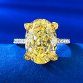 wholesale S925 Silver Imported High Carbon Diamond 10x14 Oval Yellow Radiant Cut European and American Style Jewelry One-Click Dropshipping-0-0