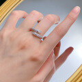 wholesale S925 Silver Style Snake Full Diamond Open Ring for Women, Luxury Fully Diamond Cross-Border AliExpress Edition, Xiaohongshu Live-0-3