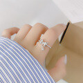 wholesale 925 Sterling Silver Sweet Bow Lily of the Valley Ring Women's Fashion Ins Runaway Princess High-End Design Statement Finger Jewelry-0-5