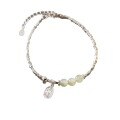 wholesale S925 Sterling Silver Sui Sui You Cai Crushed Silver Green Stone Fortune Charm Bracelet, Small Batch Chinese Style Women's Accessory S6429-0-4