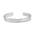 wholesale S925 Sterling Silver SL007 Korean Version Ins Niche Design Minimalist Versatile Irregular Brushed Texture Women's Bracelet-0-6
