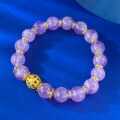 wholesale S925 Sterling Silver 10mm Amethyst Bracelet, Lavender Versatile Hand Chain, Fresh and Elegant with a Mysterious Feel-0-1
