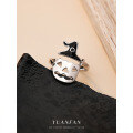 wholesale S925 Sterling Silver Halloween Hollow Pumpkin Head Adjustable Open Ring for Women-0-0
