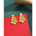 wholesale 925 Sterling Silver Christmas Earrings for Women, Small Batch Design, High-End New Popular Ear Studs, Autumn and Winter Ear Accessories-0-1