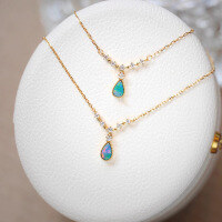 wholesale S925 sterling silver full-body necklace for women, INS water drop necklace, delicate, fashionable, elegant, gentle, and versatile-BX0010-Gold>925 Silver