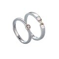 wholesale Sterling Silver S925 Couple Rings, Adjustable for Men and Women, Minimalist and Light Luxury XO Matching Bands, Niche Design Valentine's Day Gift-0-4