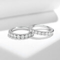 wholesale S925 silver plated with 18k gold, classic and versatile 10-diamond 30mm eternity ring set with moissanite for women's wedding-0-2