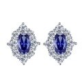 wholesale S925 Sterling Silver Geometric and Personality-Embedded Tanzanite Color Stud Earrings for Women, Hot Selling Style-0-4
