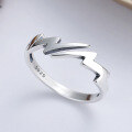wholesale S925 Sterling Silver Harajuku Style Ins Lightning Open Ring Trendy Fashion Unisex-0-1
