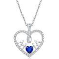 wholesale 925 Sterling Silver Cross-Border 5A Zircon Heart Necklace for Women Silver Pendant Jewelry-0-11