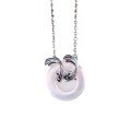 wholesale S925 Sterling Silver Koi Fish Pendant Necklace, Women's New Chinese Style Minimalist Lucky Carved Jadeite Collarbone Chain-0-4