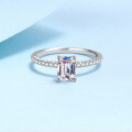 wholesale Pt950 plated S925 silver ring with radiant cut moissanite, direct from manufacturer wholesale-0-1