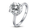 S925 Sterling Silver Square Zircon Ring, Cross-border Supply, Flashy & Minimalist Style-0-24