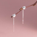 wholesale S925 Silver Nalan Fresh Sweet Ins Style Small and Unique Design Fashion Heart Chain Ear Thread M05865-0-2