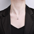 Metal Alloy Imitation Moissanite Swan Pendant Necklace Wholesale-0-2