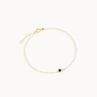 wholesale S925 Sterling Silver Daily Versatile Birthstone Zircon Bracelet, European And American Fashion Ins Style Four-claw Zircon Setting Cross-border Jewelry-Golden September-113#&gt;925 silver