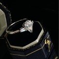 wholesale 18K gold, 1 carat lab-grown diamond ring, fancy-cut Au750, unique design pear-shaped K gold ring for men and women-0-2