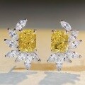 wholesale S925 Sterling Silver TikTok Viral Radiant Cut Stud Earrings Zirconia High Carbon Diamond Ice Cut Wholesale-0-3