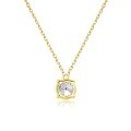wholesale 14K Gold, Platinum, Lab-Grown Diamond 05 Carat Round Single Diamond Collarbone Chain-0-1