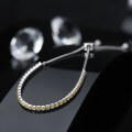 wholesale S925 Sterling Silver Tennis Chain with Black Zircon Round Stones, Factory Direct Wholesale-0-2