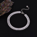Sterling Silver Pearl Bead Cubic Zirconia Bracelet, 2025 New Women's Gift-0-19