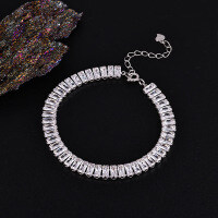 Sterling Silver Pearl Bead Cubic Zirconia Bracelet, 2025 New Women's Gift-925 Silver YSM-3835