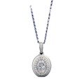 wholesale S925 Sterling Silver Vintage Egg-shaped Brushed Pendant 5*7mm High-end Versatile Design Necklace-0-4
