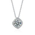 S925 Silver Cross-Border Moissanite Necklace, Women's-0-3