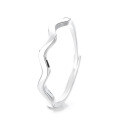 wholesale S925 Sterling Silver Wave Ring for Women Stackable Index Finger Ring Niche Korean-style Band Little Red Book Viral-0-4