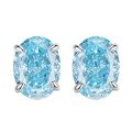 wholesale Sterling Silver New 6*8mm Aquamarine Zircon Earrings for Women, Cross-Border Ins Best-Seller-0-4