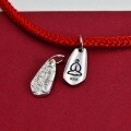 wholesale Sterling Silver Sanskrit Mantra Zen Master Six-Syllable Mantra Pendant, Chinese Style Ornament DIY Jewelry Bracelet Accessory-0-3