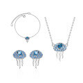 wholesale S925 sterling silver light luxury designer jellyfish-shaped earrings with topaz natural gemstone fashion ear studs-0-4