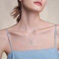 S925 Sterling Silver Moissanite Heart Pendant Necklace, Women's Fashion Luxury Accessory, Clearance Sale with Free Shipping-0-0