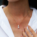 Metal Pendant with 2ct D Color Moissanite Necklace-0-1