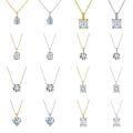 wholesale S925 Sterling Silver Moissanite July New Necklace High-end Luxury Super Sparkling Moissanite Stud Earrings-0-1