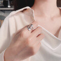 wholesale S925 Sterling Silver Multi-layer Geometric Irregular Shape Ring European and American Style Trendy Fashion Hip-hop Punk Ring-0-2