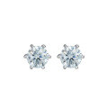 wholesale 925 Sterling Silver Moissanite Stud Earrings, Unisex Hip-Hop 1 Carat Six-Prong Earrings, High-End Single Diamond Earrings-0-4