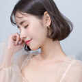 wholesale Sterling Silver Ear Clasp for Women, Korean Style Fashion Minimalist Diamond Inlaid Ear Clasp, Elegant and Unique Small Earrings G0560-0-1